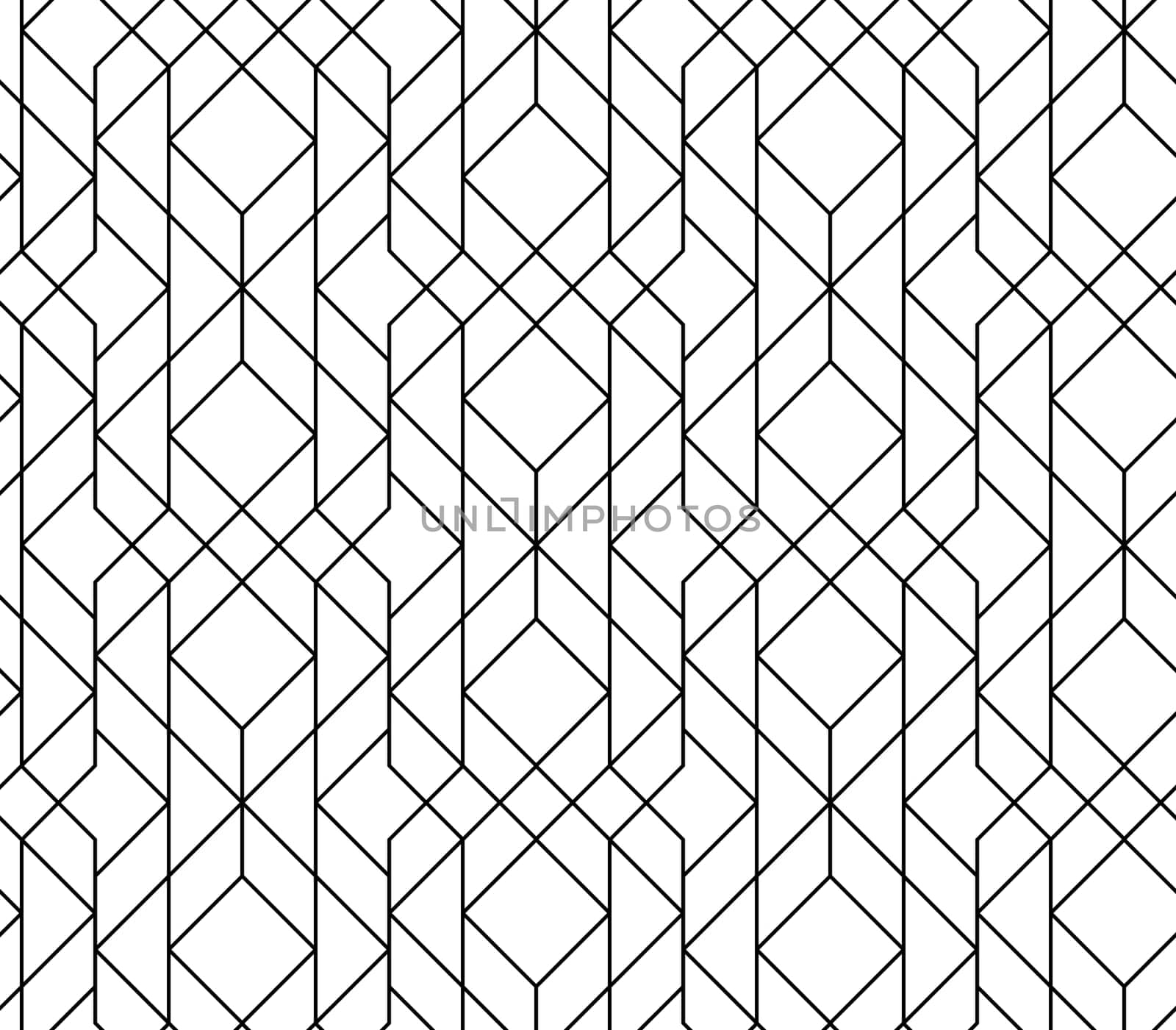 Seamless geometric pattern. Vector abstract classical background in black and white color