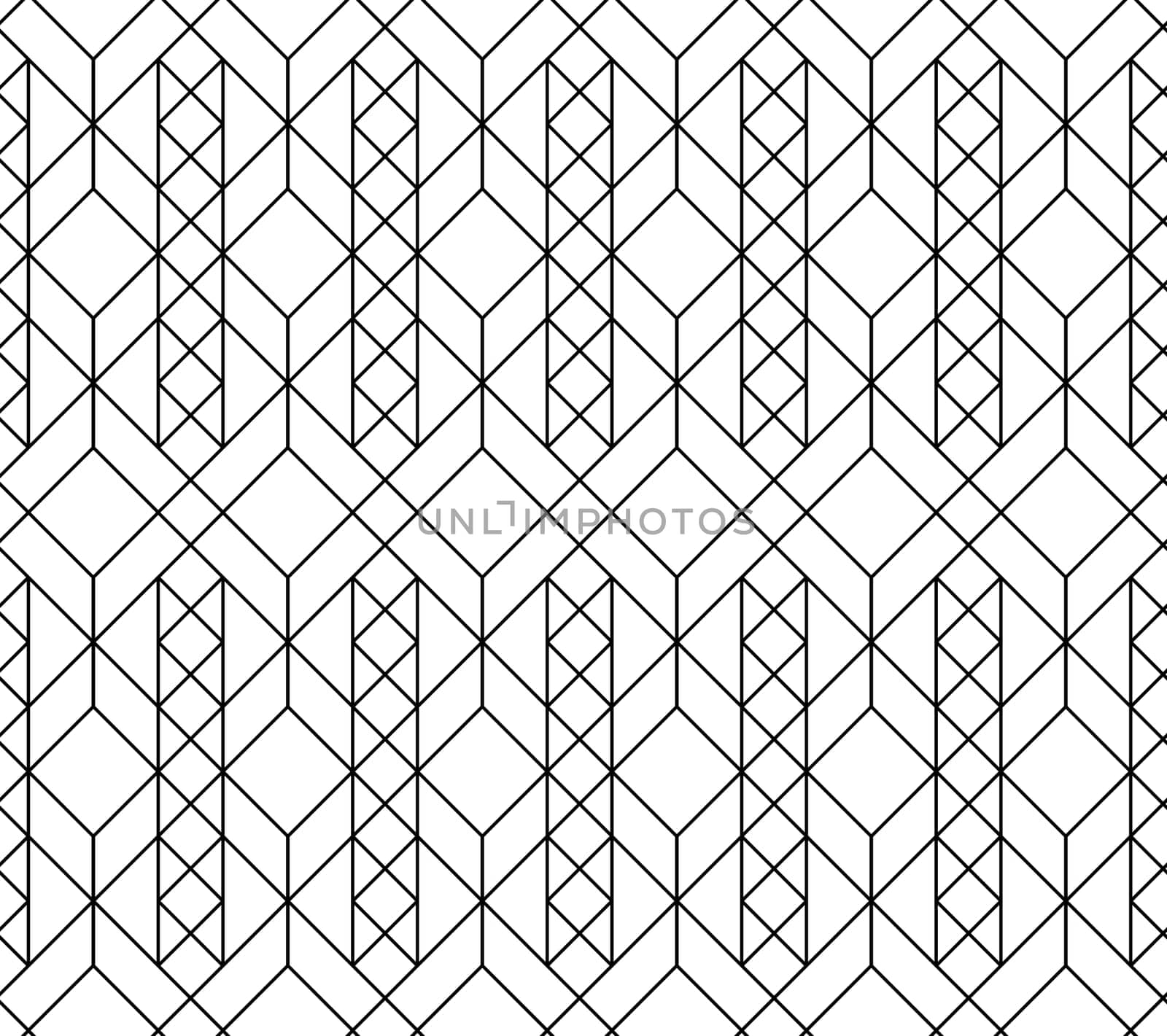 Seamless geometric pattern. Vector abstract classical background in black and white color