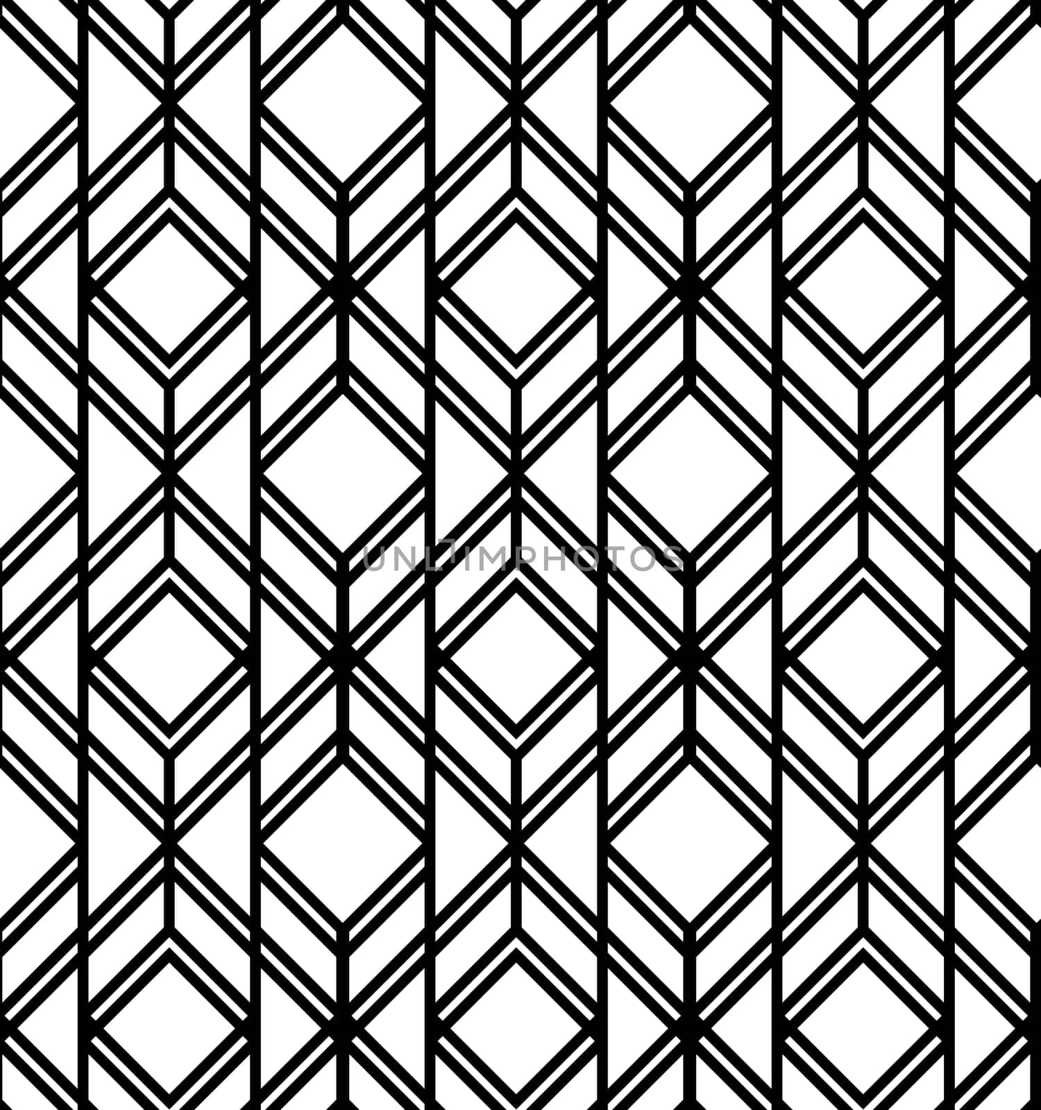 Seamless geometric pattern. Vector abstract classical background in black and white color