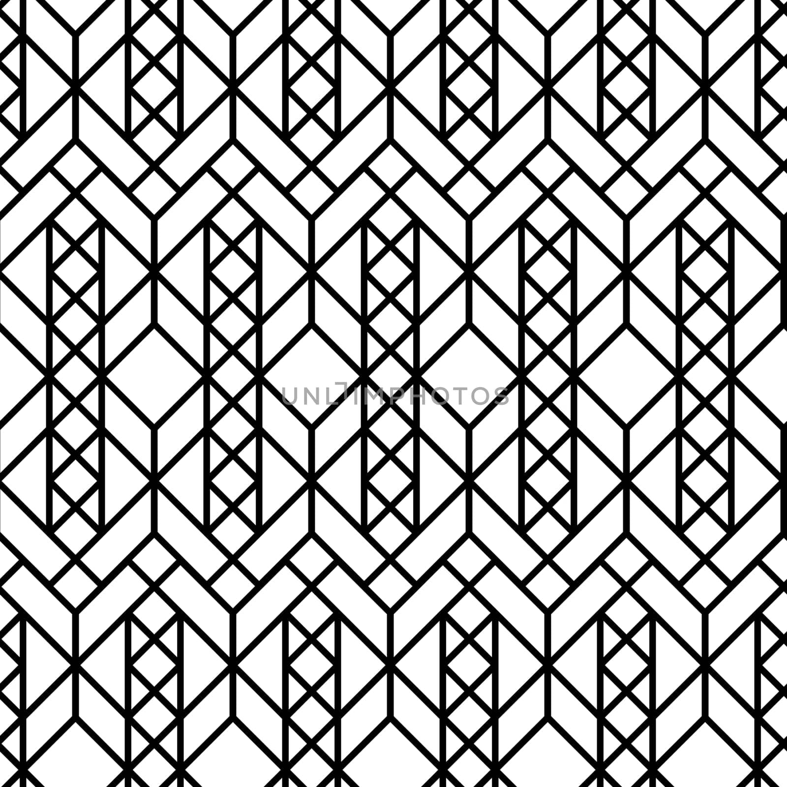 Seamless geometric pattern. Vector abstract classical background in black and white color