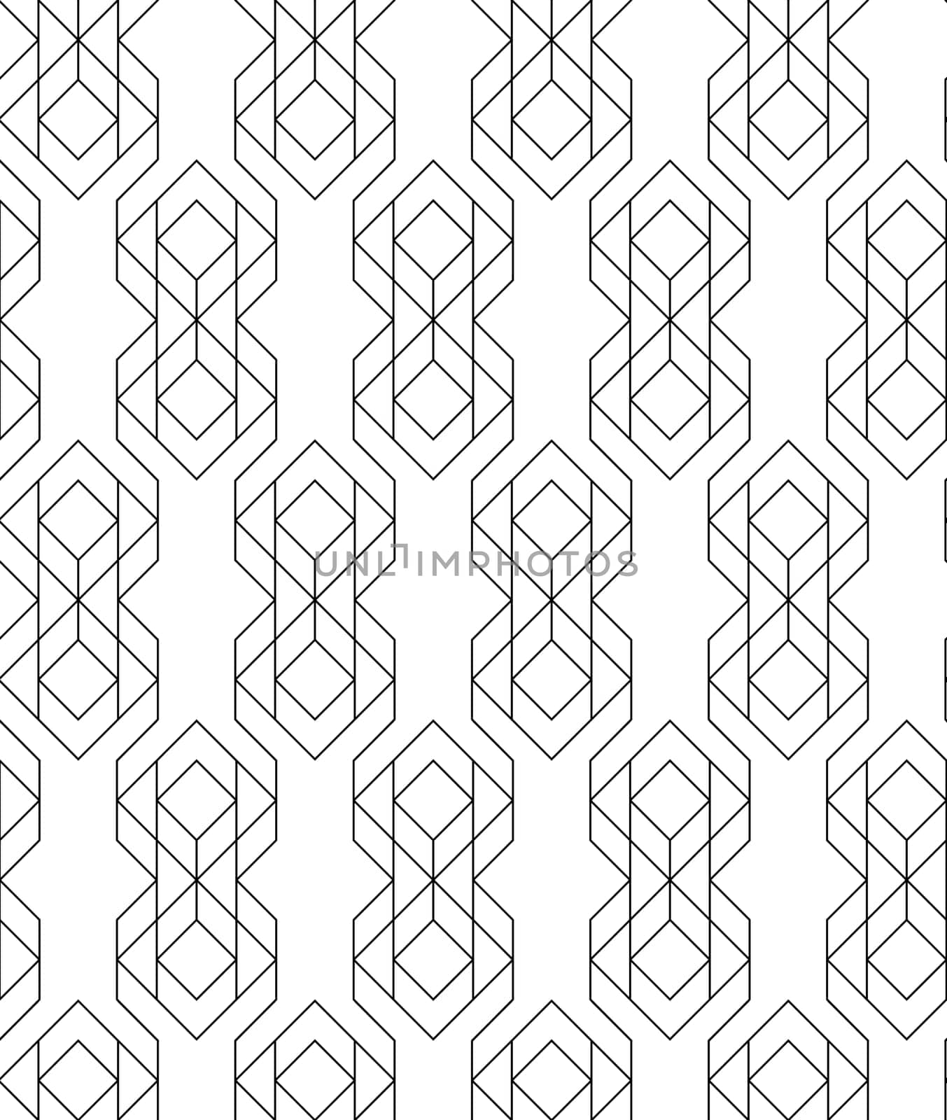 Seamless geometric pattern. Vector abstract classical background in black and white color
