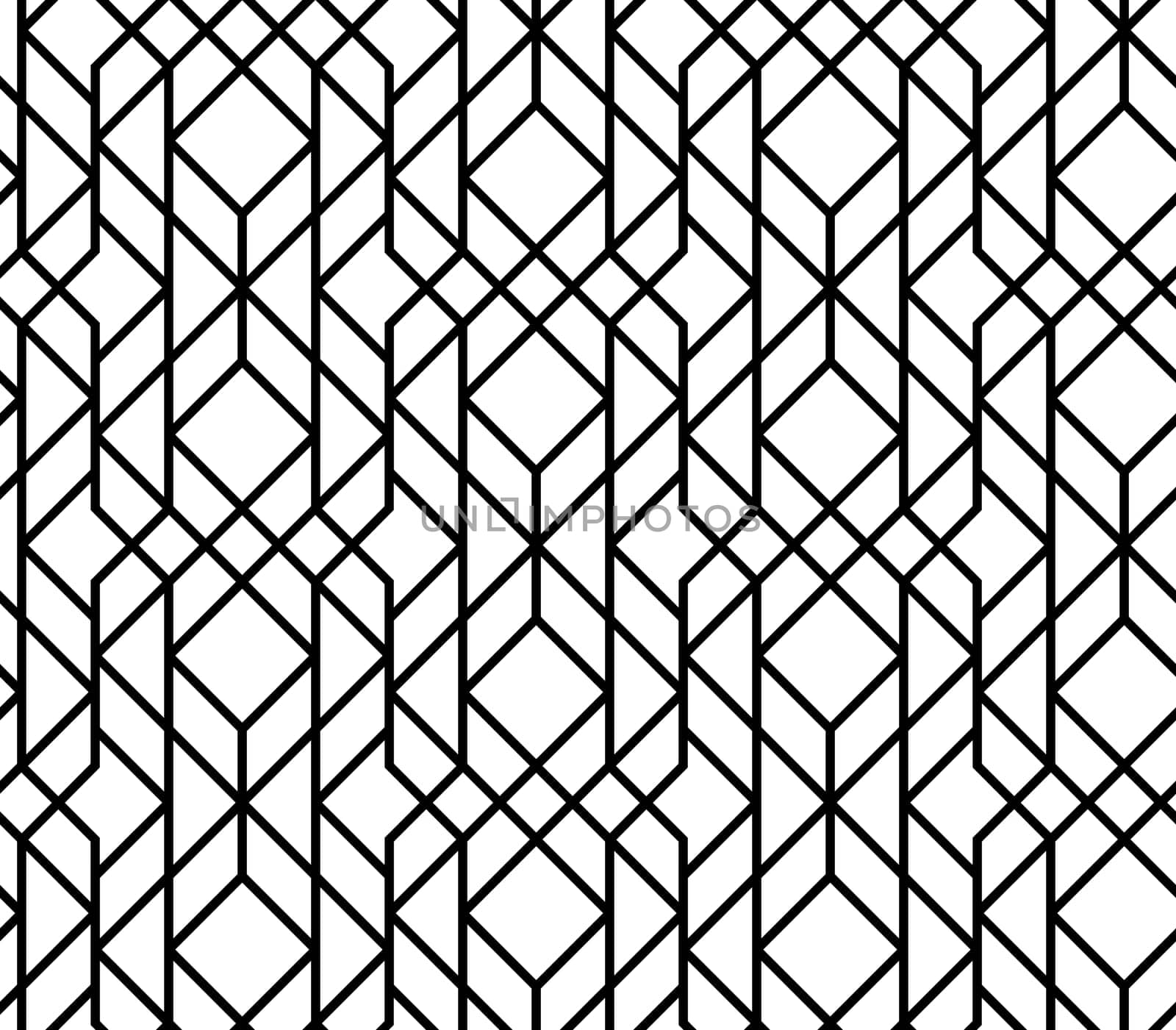 Seamless geometric pattern. Vector abstract classical background in black and white color