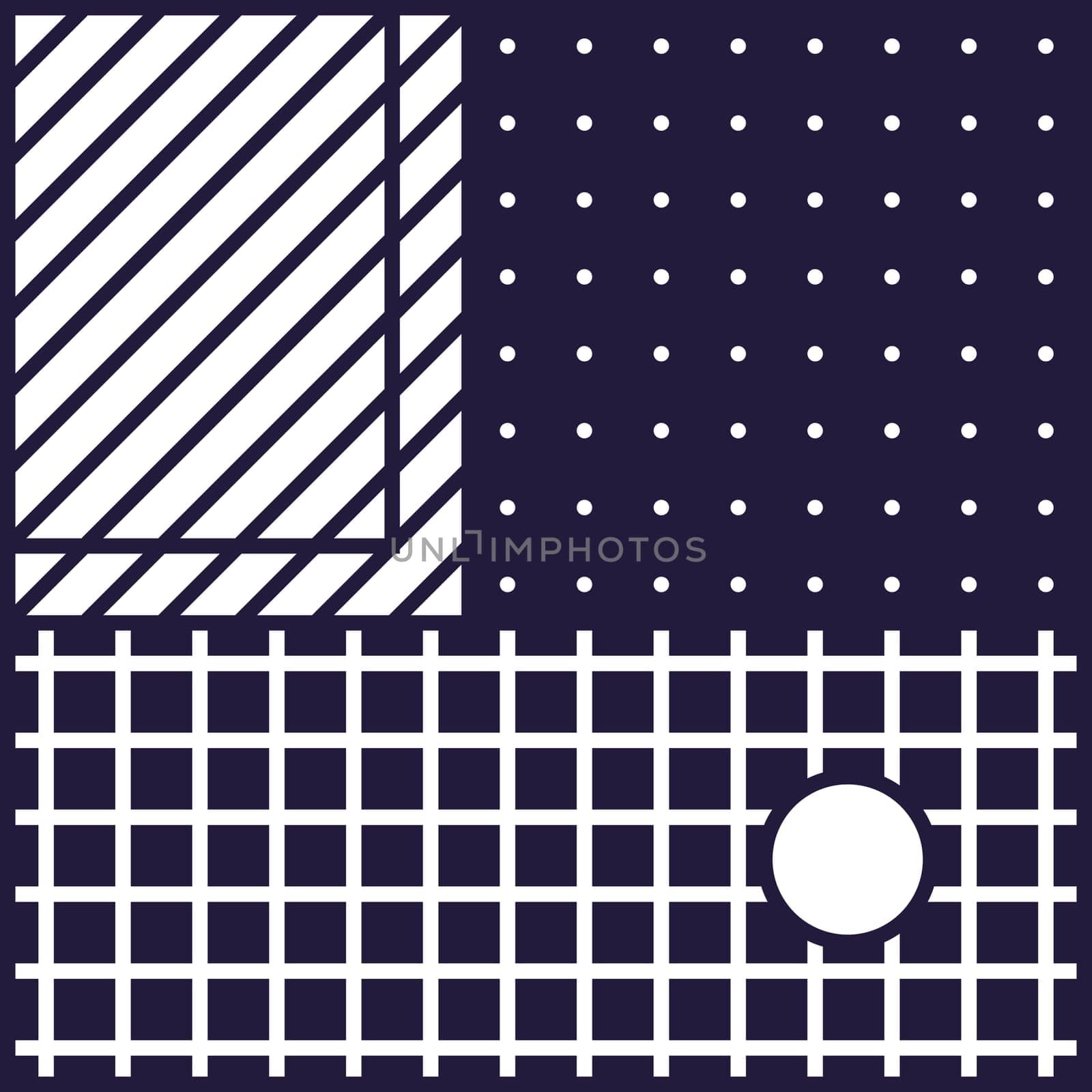 Festive Background in Neo Memphis Style Monochrome Decorative Wallpaper with Simple Editable Bold Block violet and white Color positive digital print