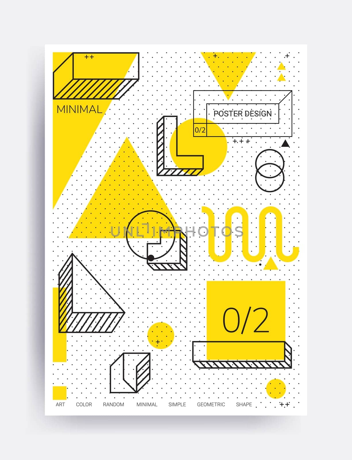 Design poster. Bright vector illustrations with geometric elements, memphis figure for interior, website banner template, social media, email, print, ads, promotional material
