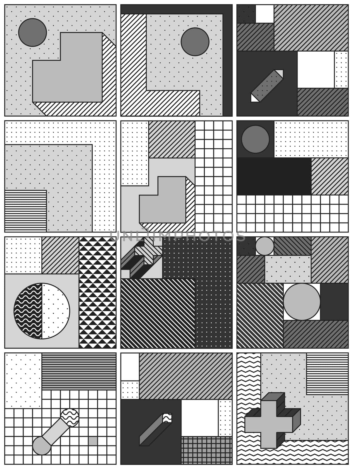 Big Collection with trendy backgrounds for your project, animation, advertisement, commercial banner, flyer, sale, frame. Simple poster, patches, badges in mix neo memphis, pop art style