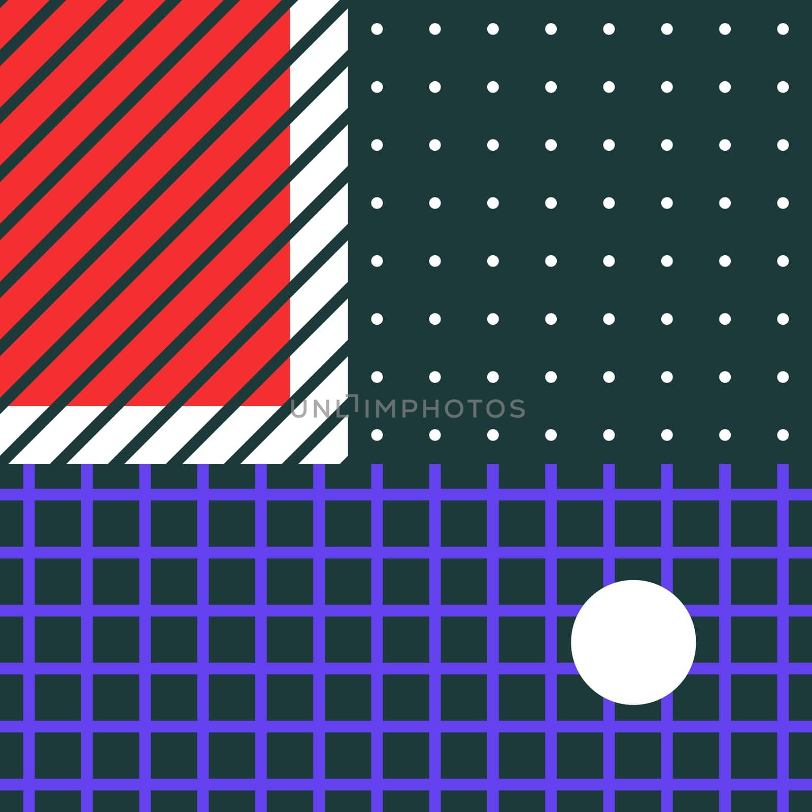 Festive Background in Neo Memphis Style Colorful Decorative Wallpaper with Simple Editable Bold Block Bright Color positive digital print