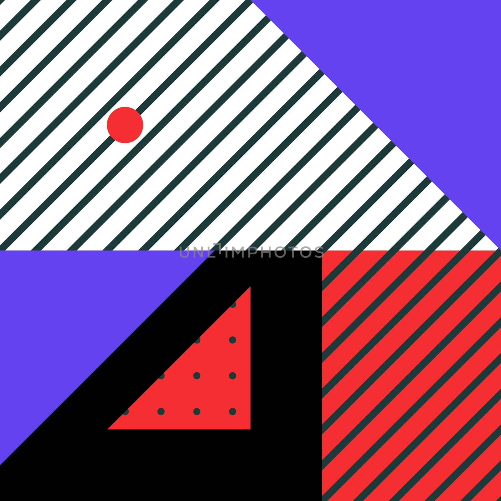 Festive Background in Neo Memphis Style Colorful Decorative Wallpaper with Simple Editable Bold Block Bright Color positive digital print