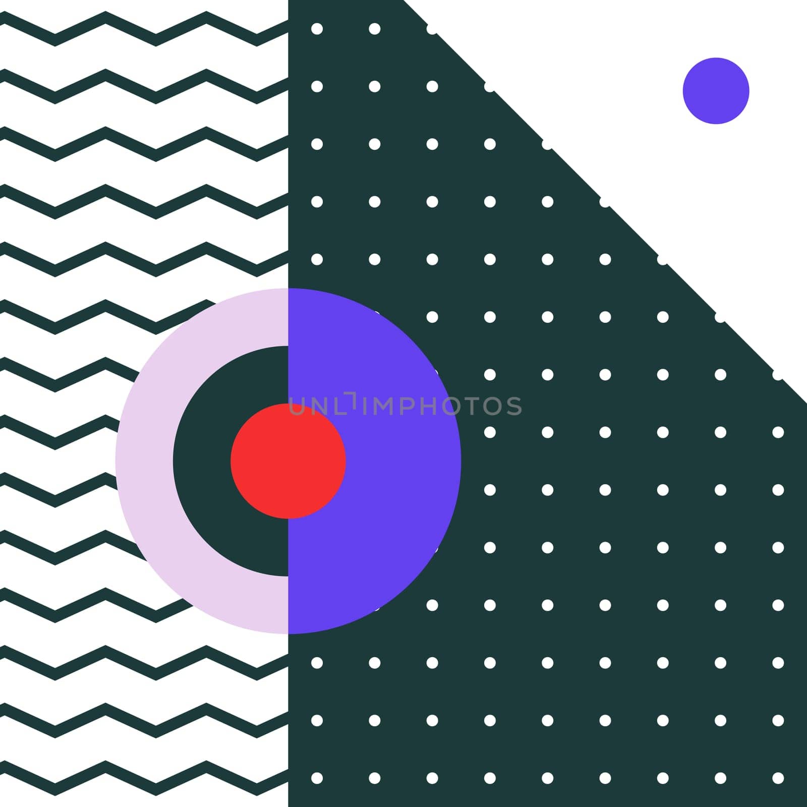 Festive Background in Neo Memphis Style Colorful Decorative Wallpaper with Simple Editable Bold Block Bright Color positive digital print