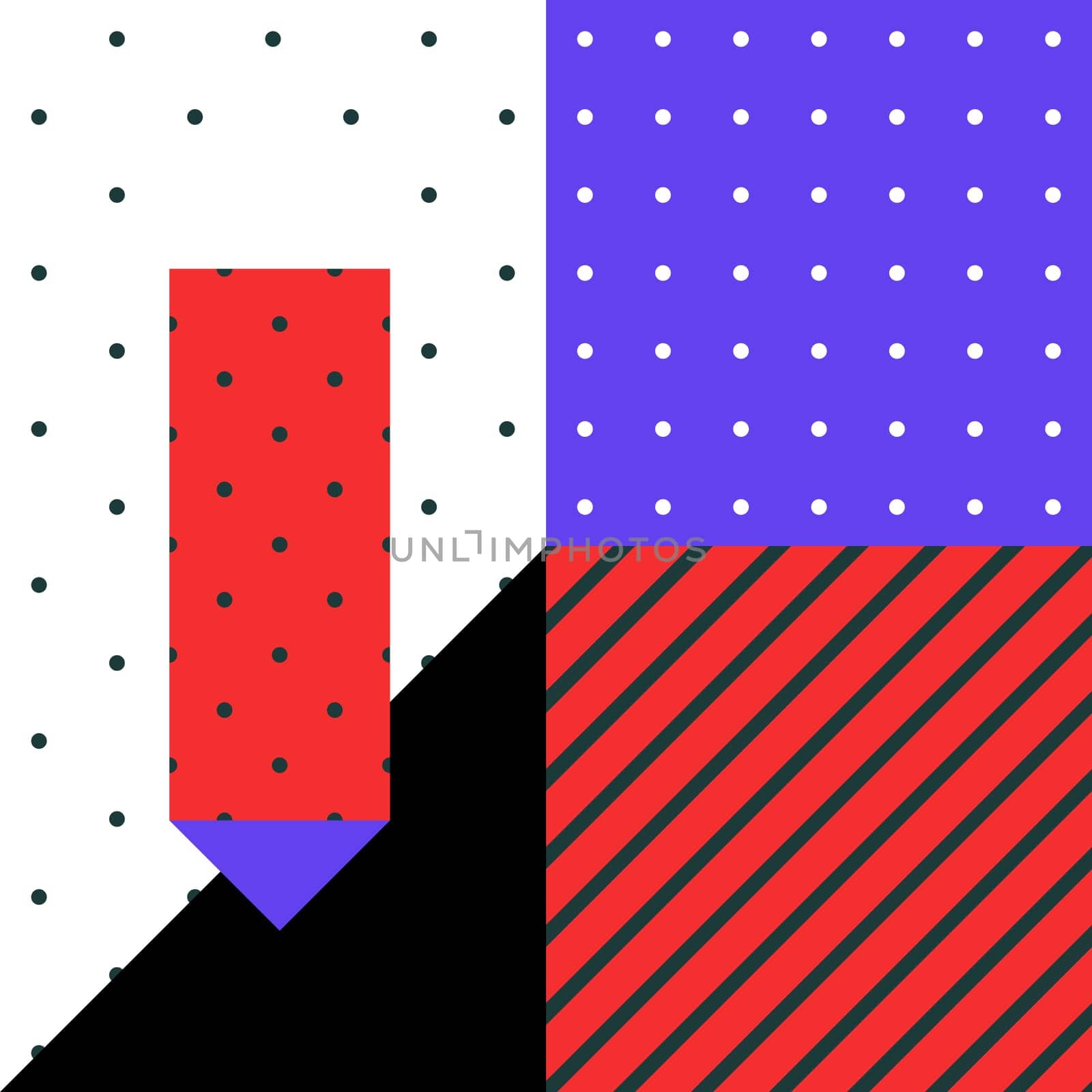 Festive Background in Neo Memphis Style Colorful Decorative Wallpaper with Simple Editable Bold Block Bright Color positive digital print