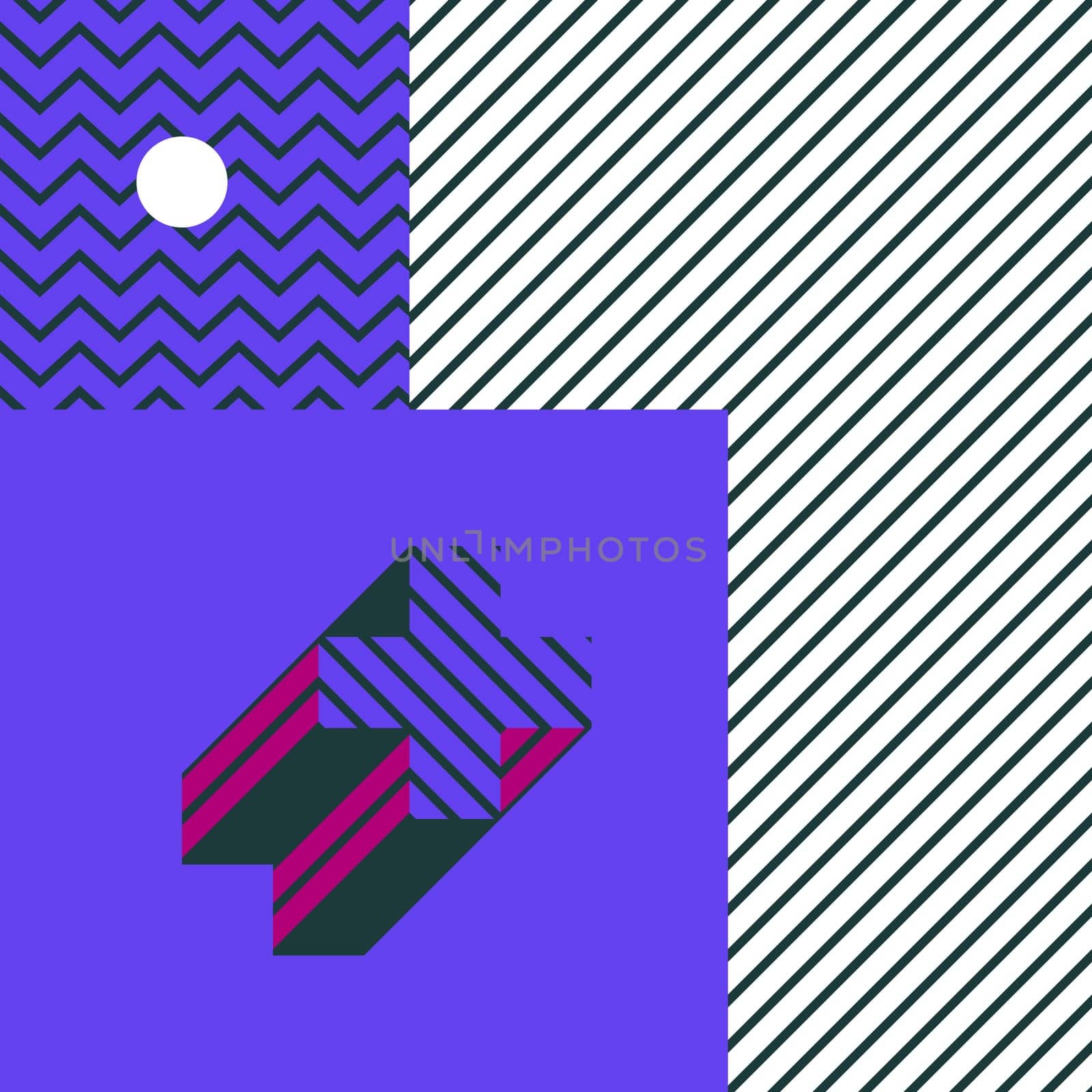 Festive Background in Neo Memphis Style Colorful Decorative Wallpaper with Simple Editable Bold Block Bright Color positive digital print