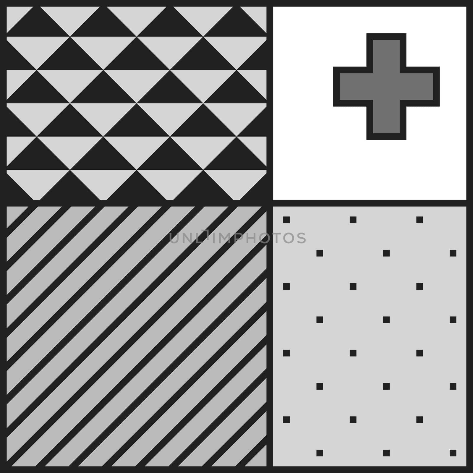 Festive Background in Neo Memphis Style Monochrome Decorative Wallpaper with Simple Editable Bold Block Black and white