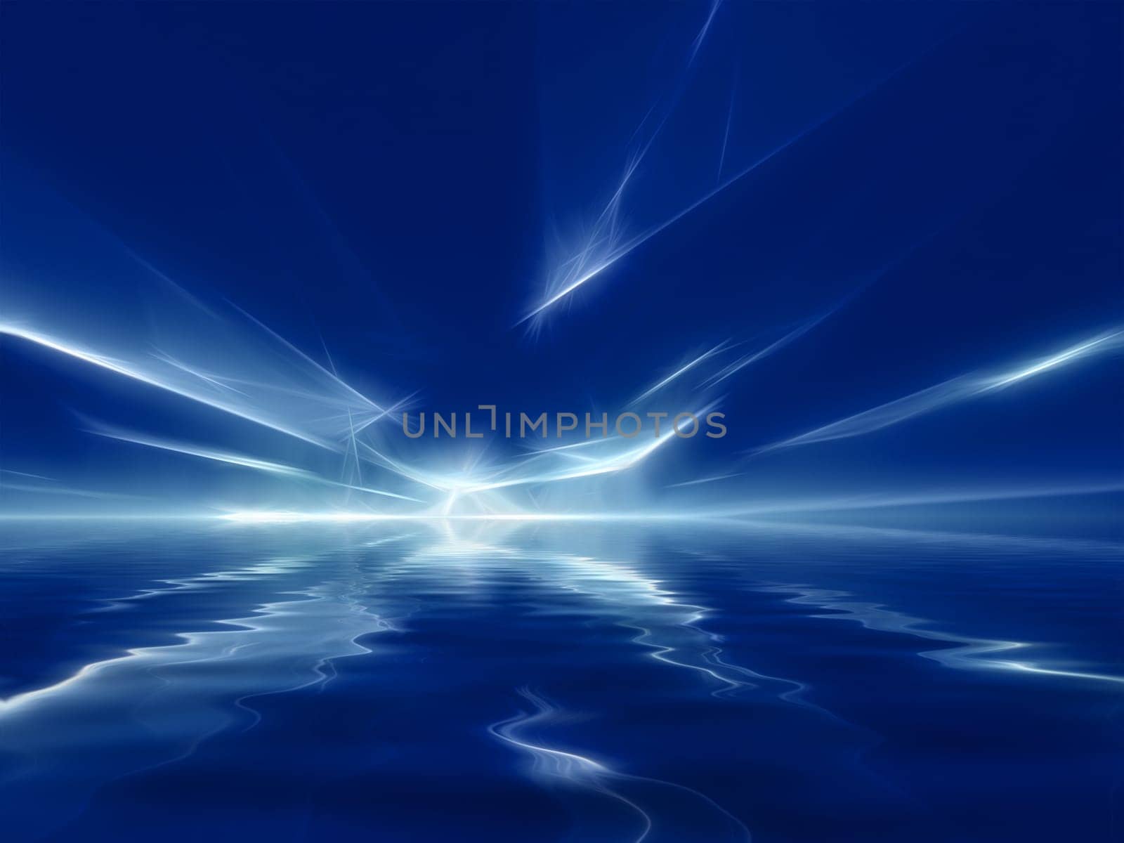 An illustration of an abstract blue water background