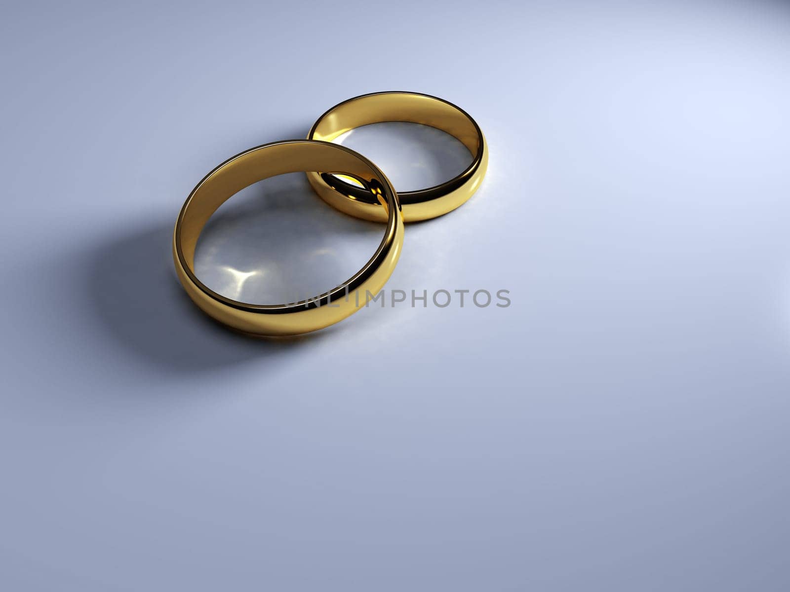 An image of two classic golden wedding rings
