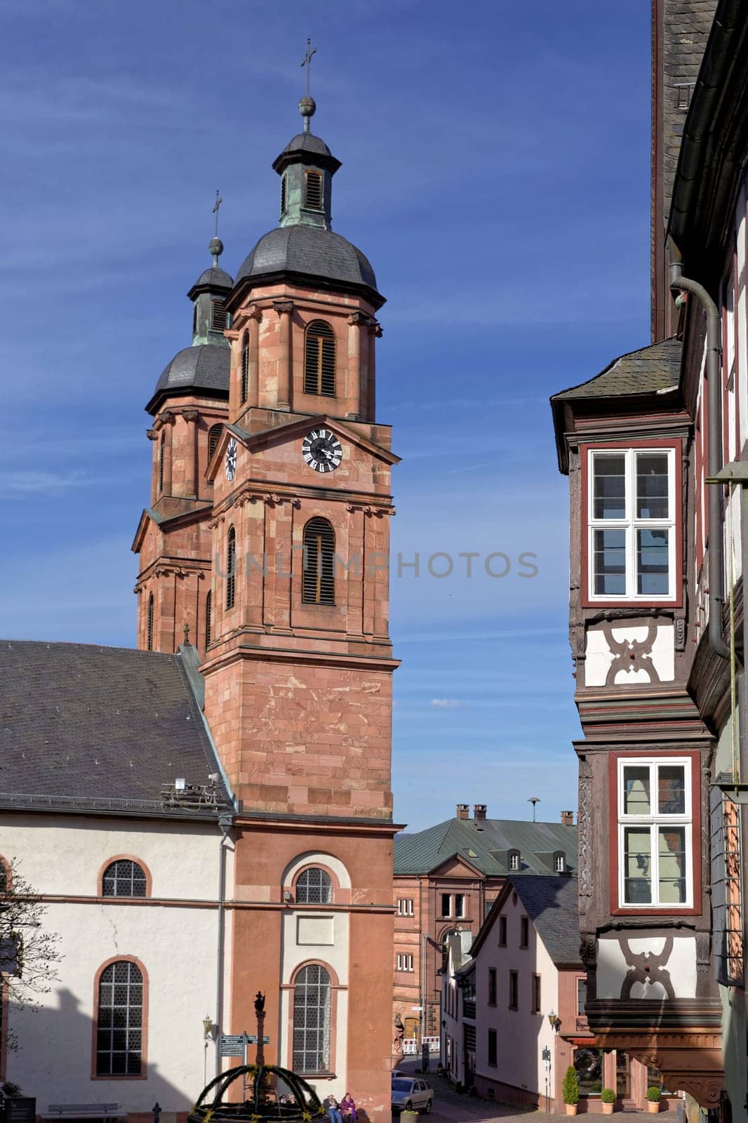 Miltenberg market square with church