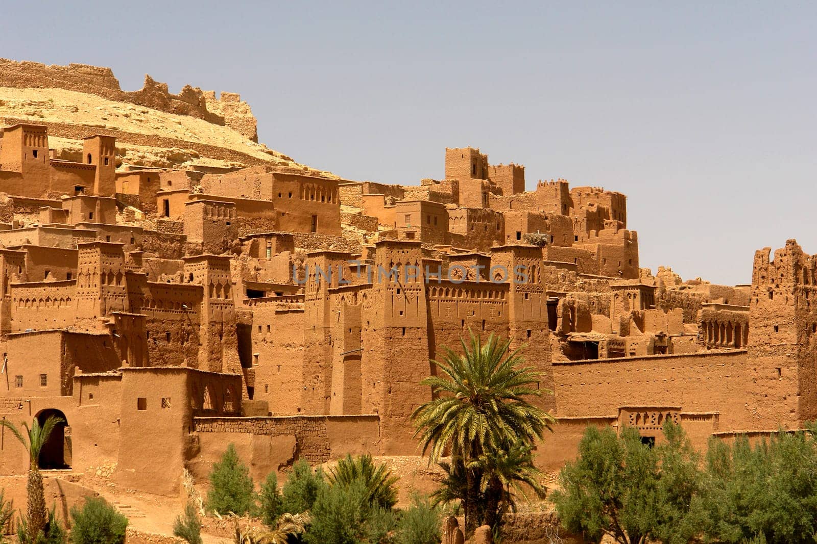 ancient city detail of ait benhaddou, morocco