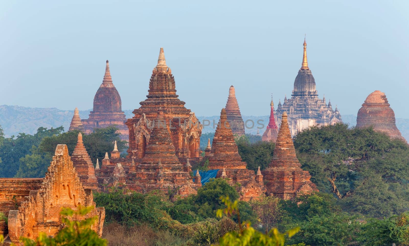 Bagan buddha tower at day , famous place in Myanmar/ Burma