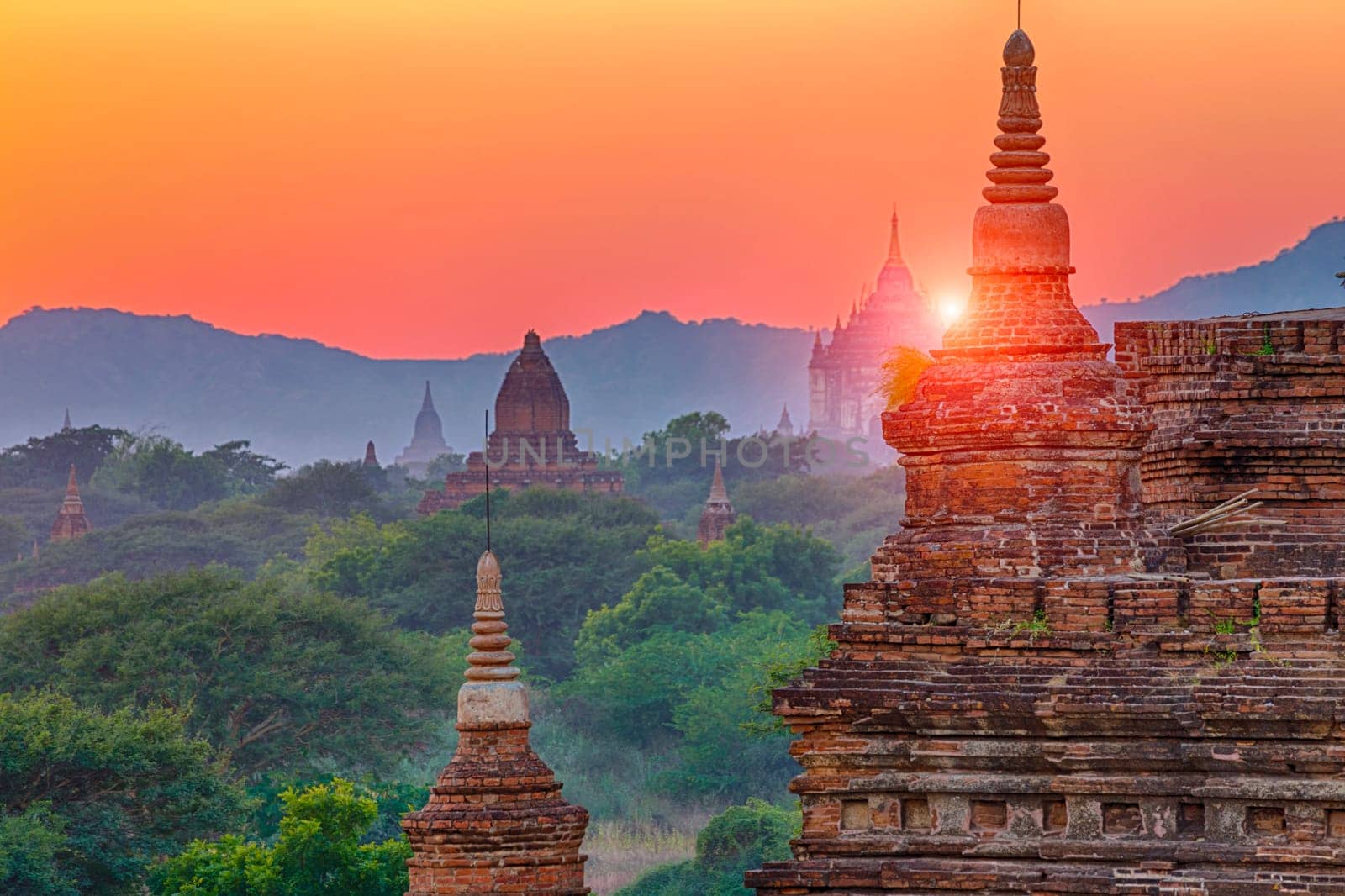 Bagan buddha tower at day , famous place in Myanmar/ Burma