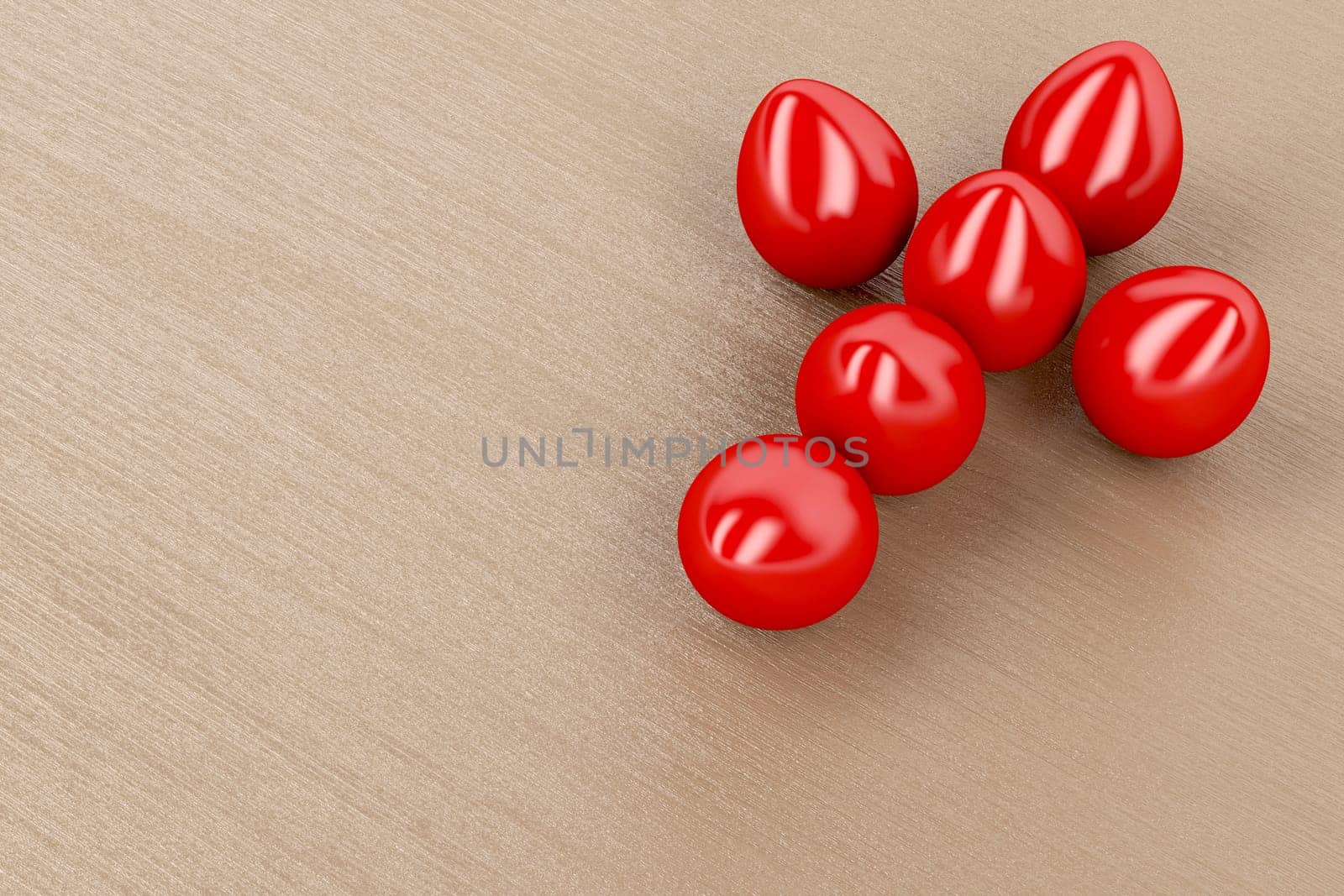 Easter decoration with a red eggs in form of christian cross