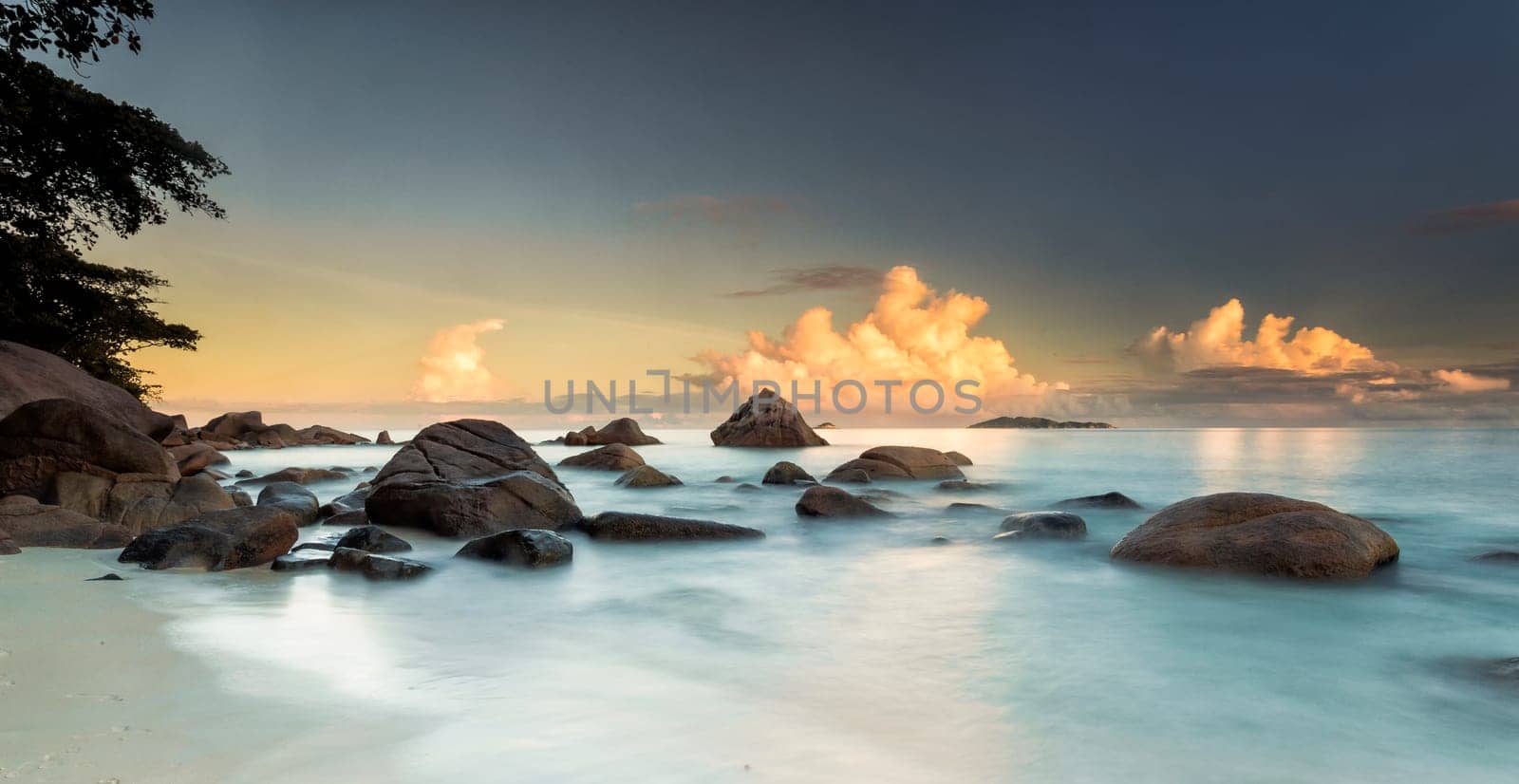 Beautiful view of Anze Lazio beach in Praslin, Seychelles
