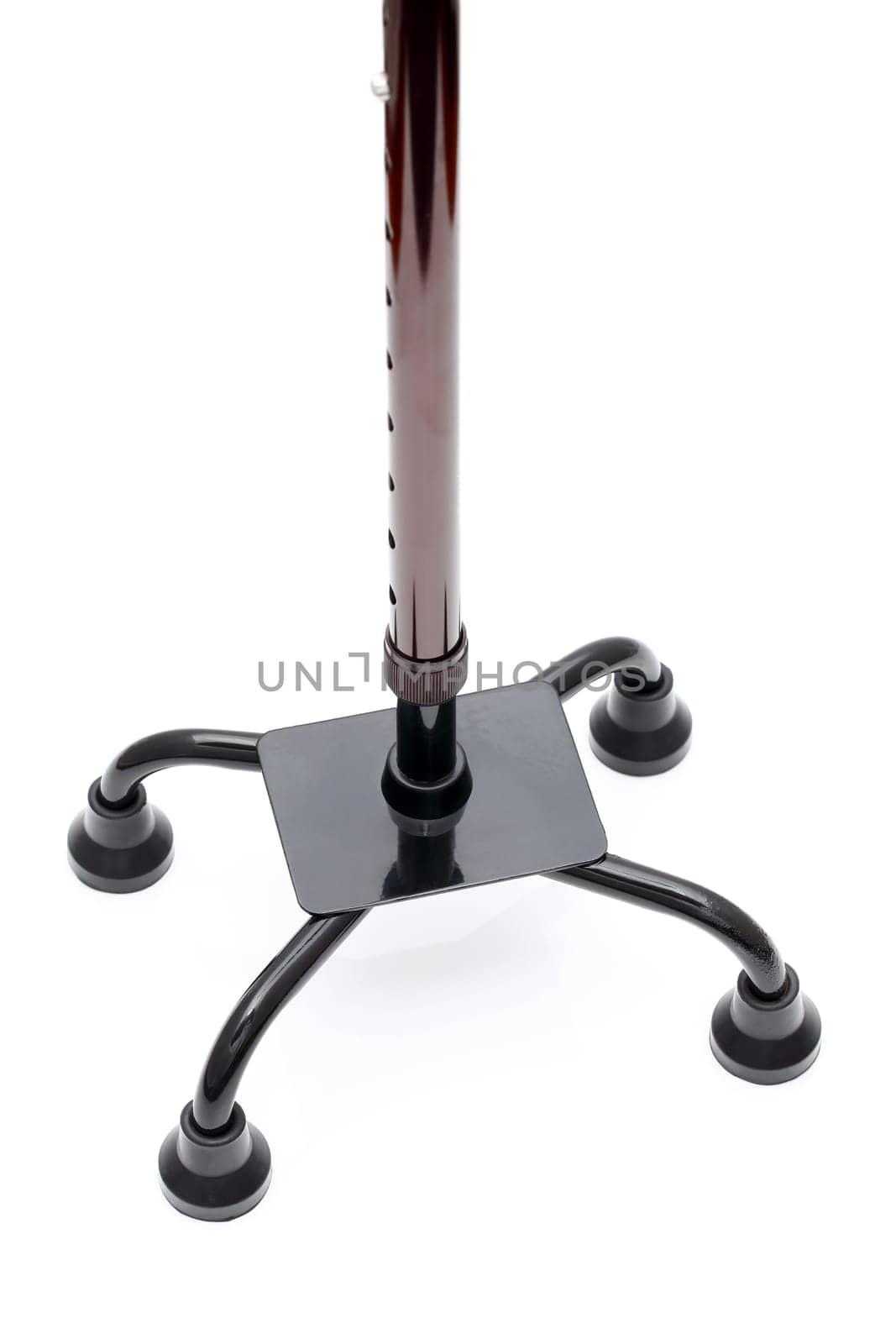 Invalid walking stick isolated on white background