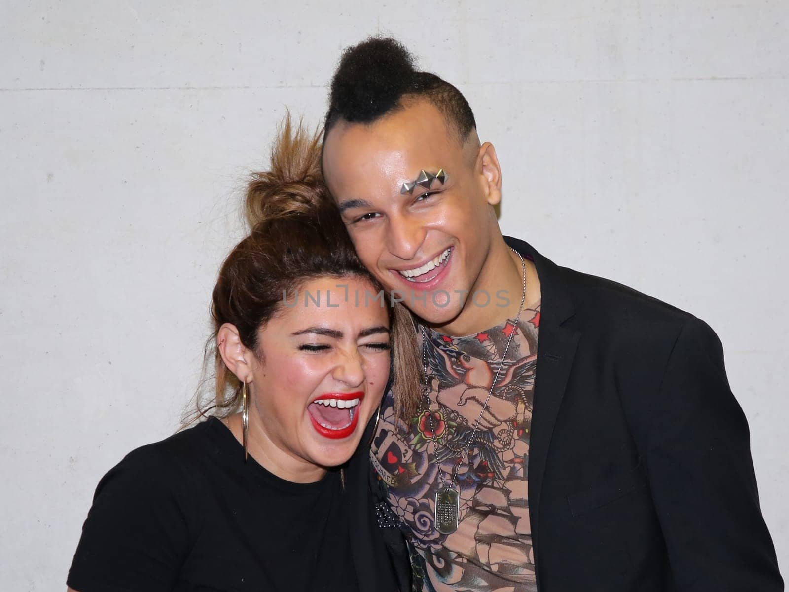 DSDS participant 2017 singer Maria Voskania and DSDS winner 2016 singer Prince Damien ARD TV show Schlager Countdown Oldenburg 25.03.2017