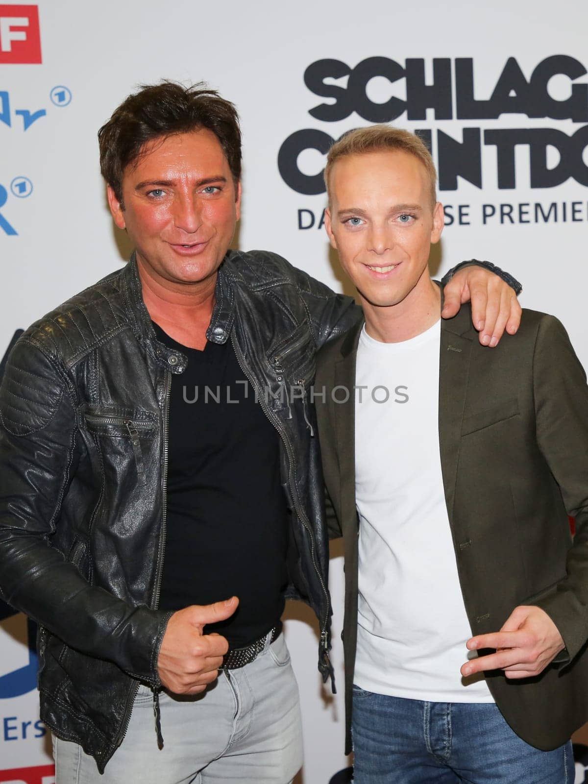 Freddi (Fantasy) and son singer Sandro on the Red Carpet for the ARD TV show Schlager Countdown in Oldenburg on 25.03.2017