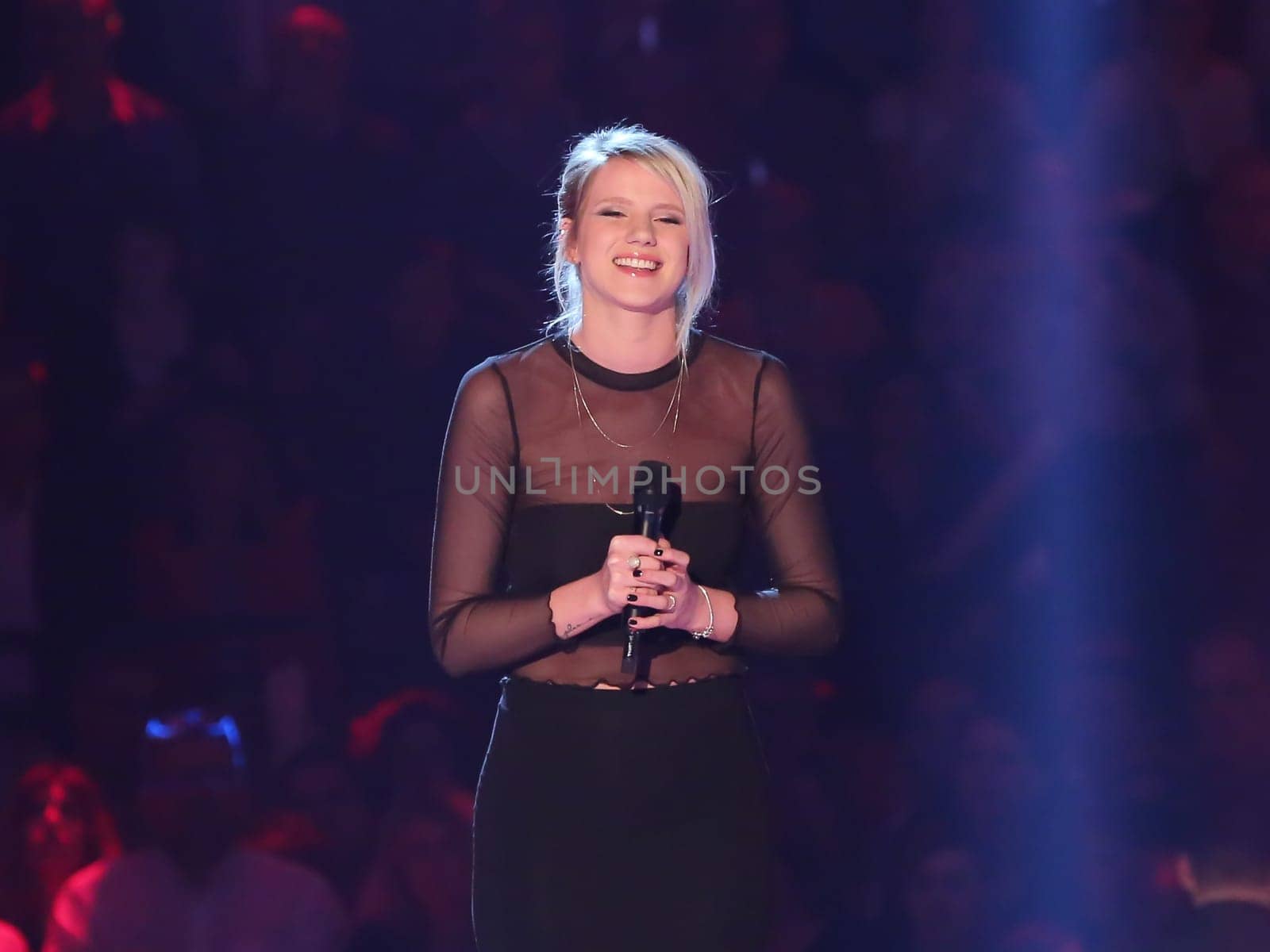 German ESC participant 2017 singer Levina in the ARD TV show Schlager Countdown in Oldenburg on 25.03.2017