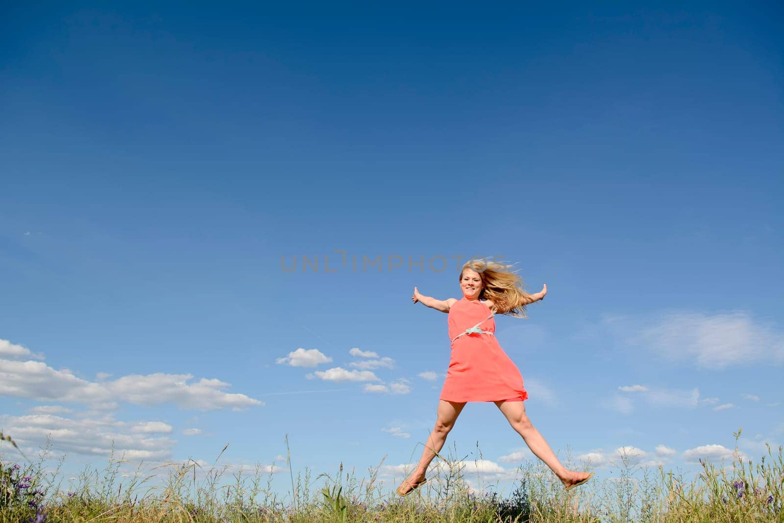 Woman makes leap of joy