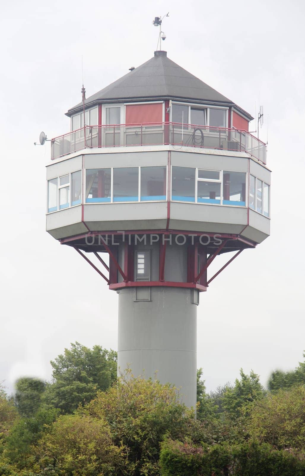 Control tower of the ship lock of Terneuzen Netherlands.
