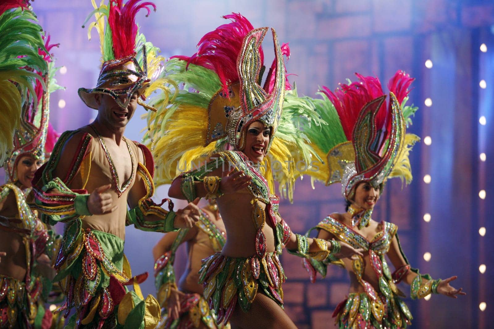 the carneval in the city of Las Palmas on the Island Gran Canary on the Canary Island of Spain in the Atlantic Ocean.