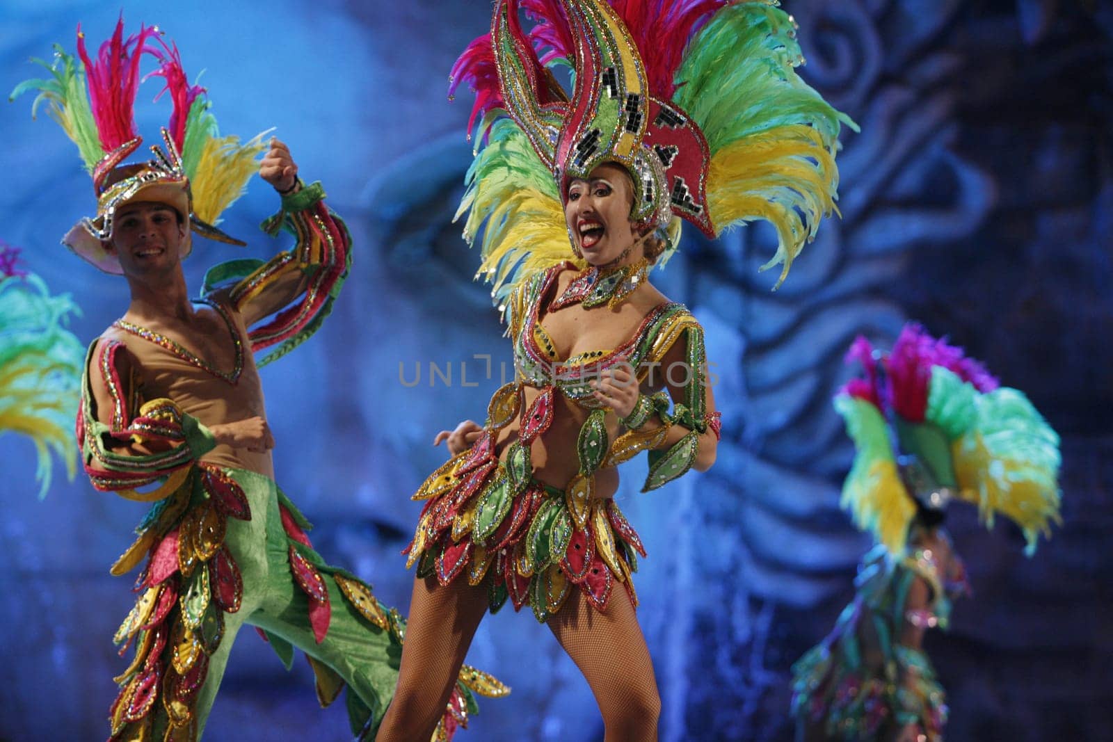the carneval in the city of Las Palmas on the Island Gran Canary on the Canary Island of Spain in the Atlantic Ocean.