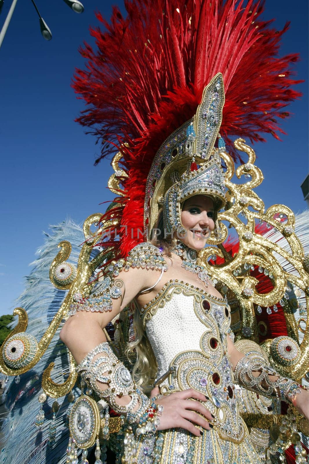 the carneval in the city of Las Palmas on the Island Gran Canary on the Canary Island of Spain in the Atlantic Ocean.