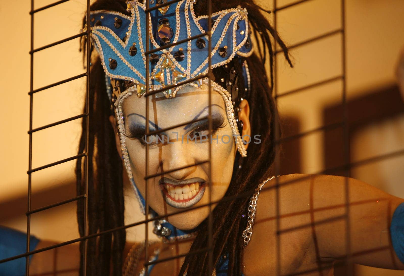 the carneval in the city of Las Palmas on the Island Gran Canary on the Canary Island of Spain in the Atlantic Ocean.