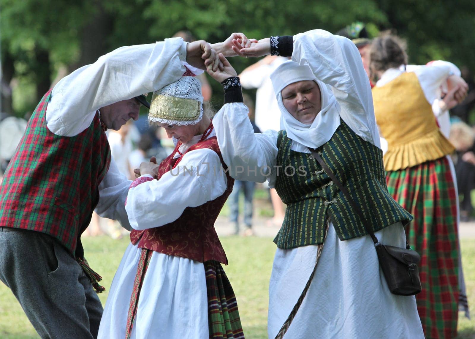 a Summer Festival in a Parc in the old City of Vilnius in the Baltic State of Lithuania
