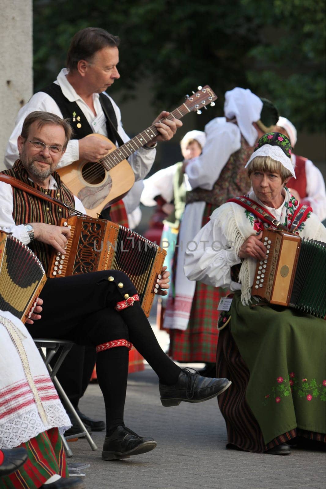 a Summer Festival in a Parc in the old City of Vilnius in the Baltic State of Lithuania