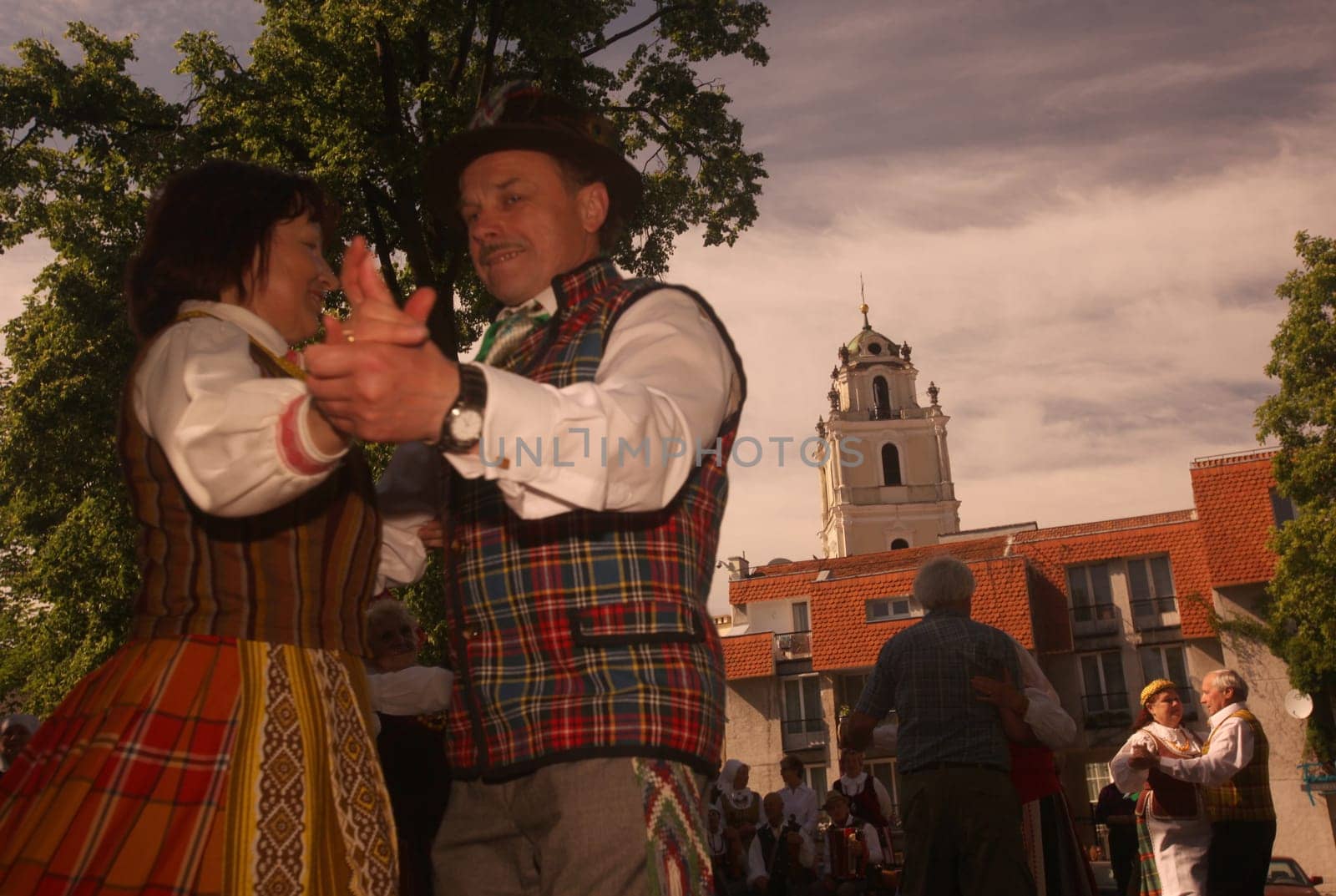 a Summer Festival in a Parc in the old City of Vilnius in the Baltic State of Lithuania