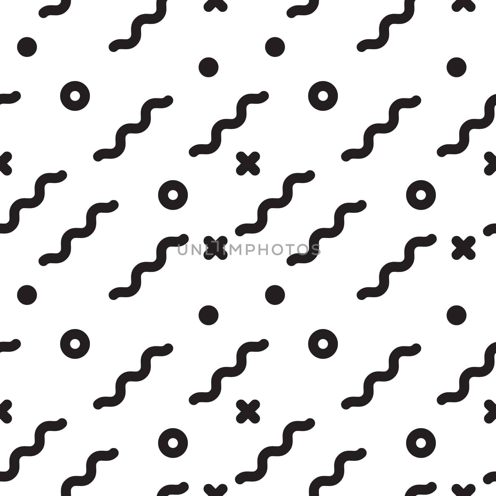 Vector geometric seamless pattern. Universal Repeating abstract circles figure in black white. Modern halftone circle design, pointillism