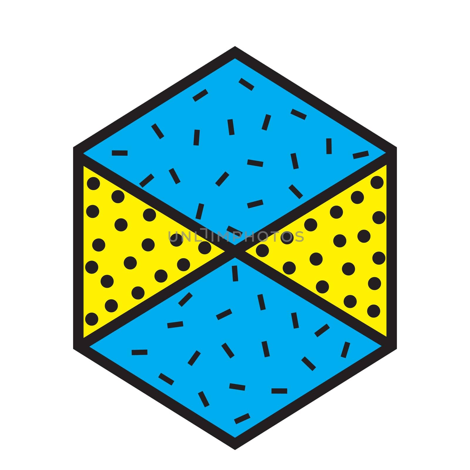 Vector sticker and patch in 90s 80s styles on white background. Simple abstract illustration for printing, badges, web email graphic, minimal design elements