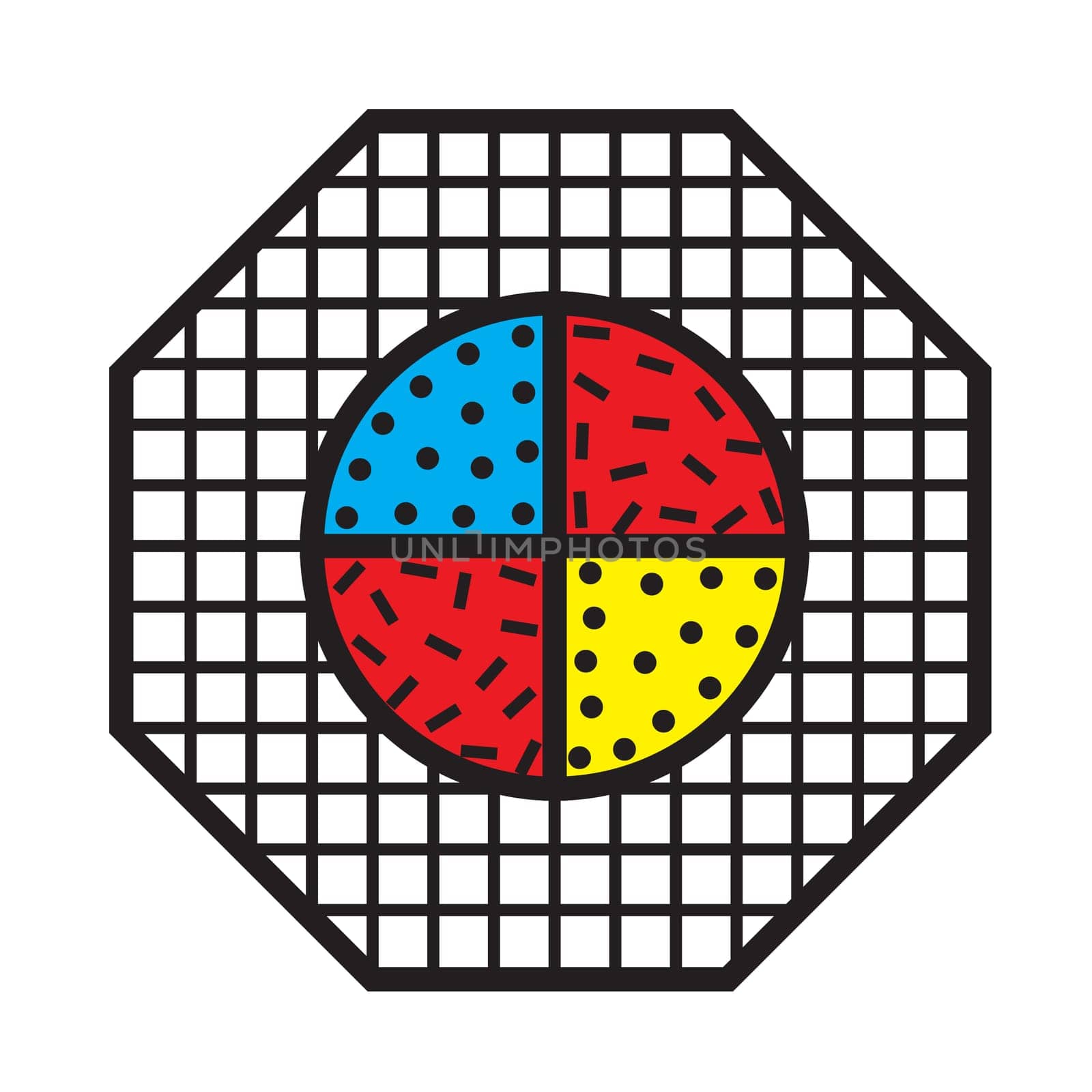 Vector sticker and patch in 90s 80s styles on white background. Simple abstract illustration for printing, badges, web email graphic, minimal design elements