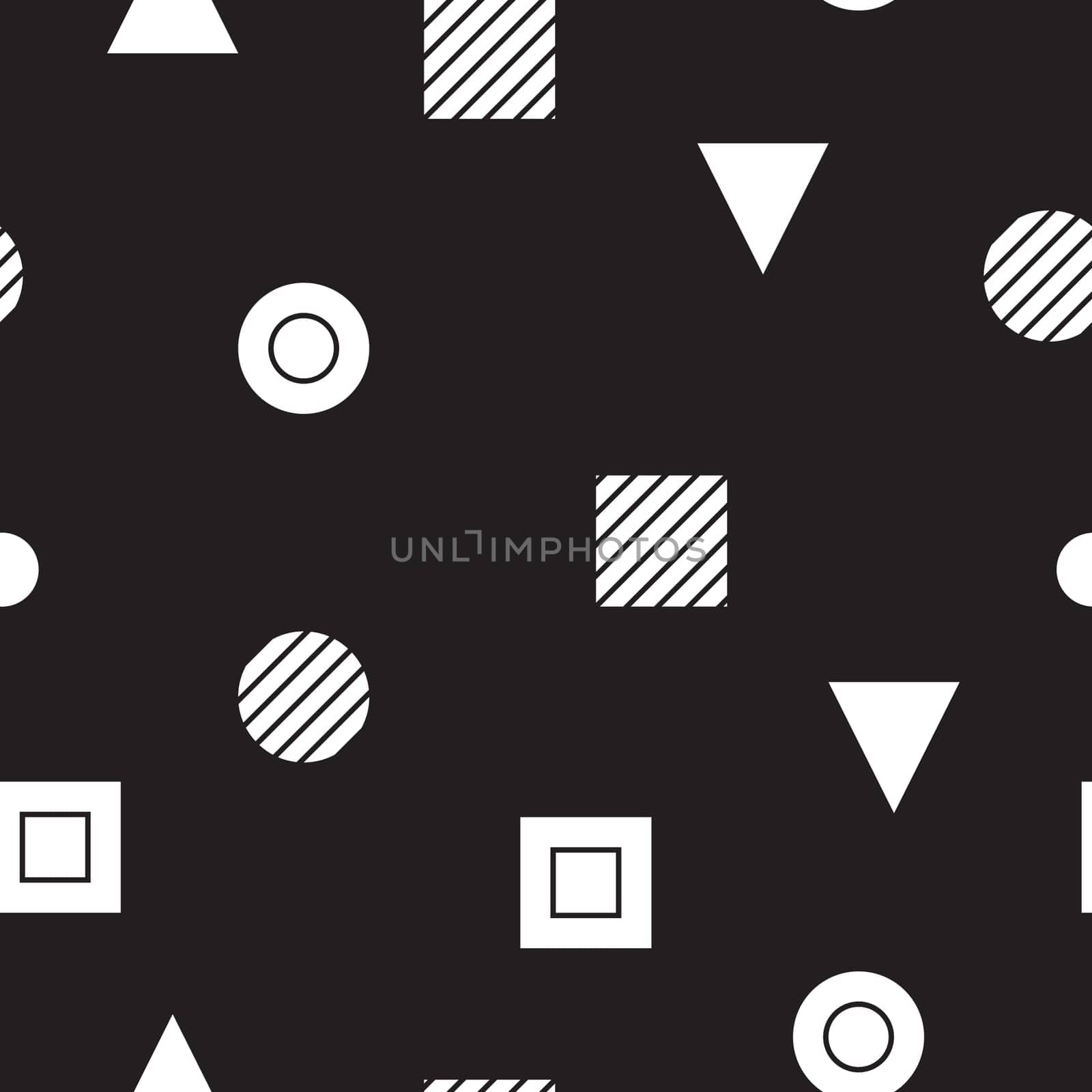 Vector geometric seamless pattern. Universal Repeating abstract circles figure in black white. Modern halftone circle design, pointillism