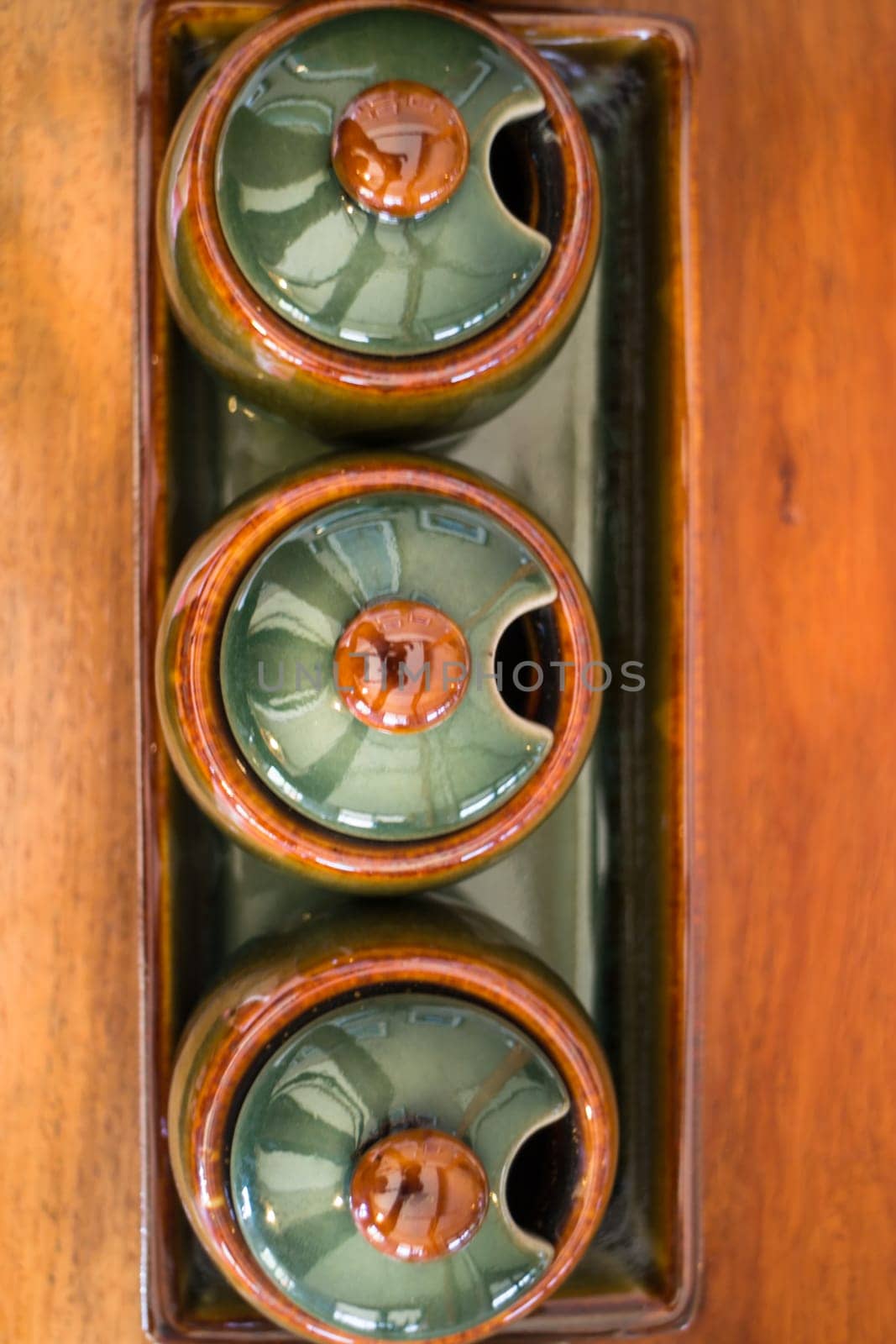 Group Of Clay Ceramic Cups, stock photo