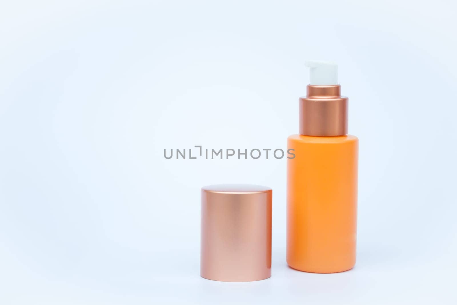 Cosmetic bottle isolated on white background, stock photo