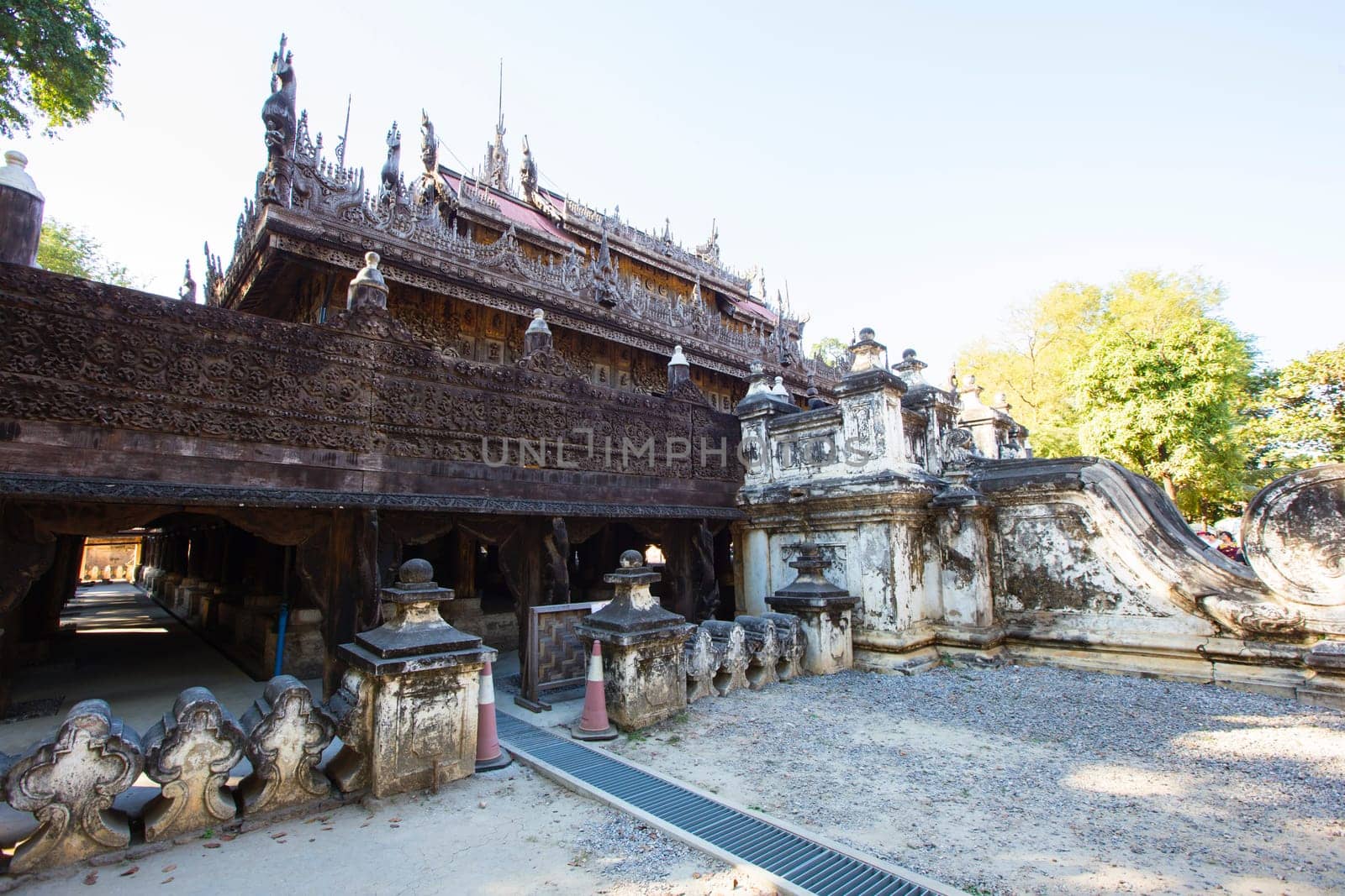 Golden Palace Monastery (Shwenandaw Kyaung) , mandalay in myanmar (Burma)