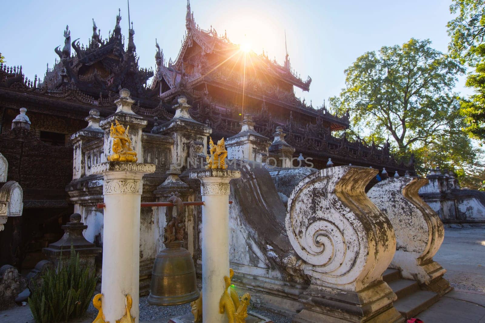 Golden Palace Monastery (Shwenandaw Kyaung) , mandalay in myanmar (Burma)