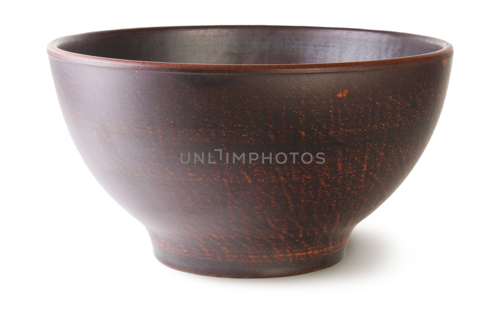 Empty ceramic bowl isolated on white background