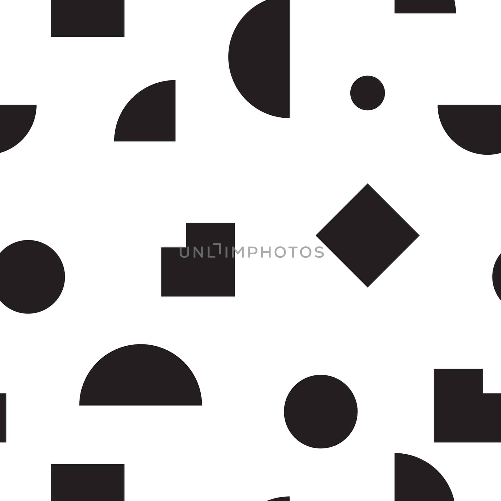 Vector geometric seamless pattern. Universal Repeating abstract circles figure in black white. Modern halftone circle design, pointillism