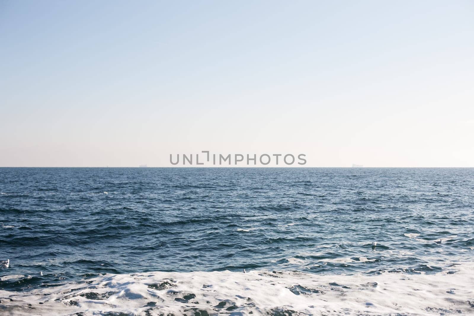 Picturesque panorama of the Black Sea in the city of Odessa