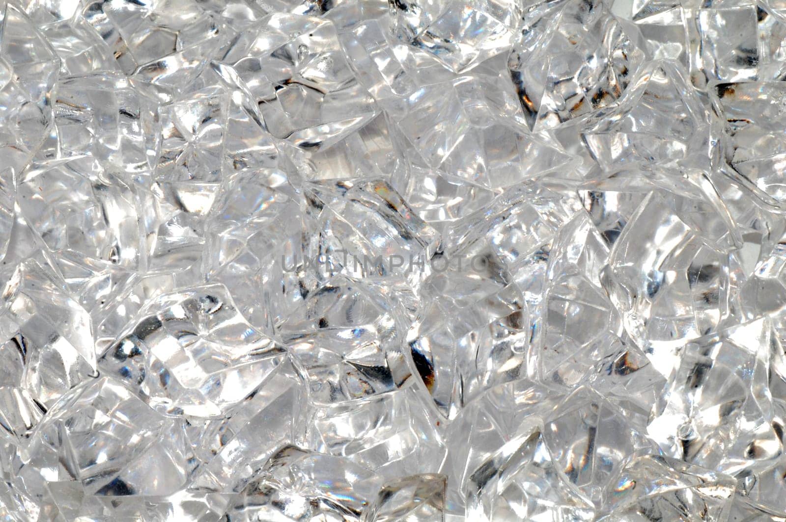 Transparent plastic parts for decoration as texture background.