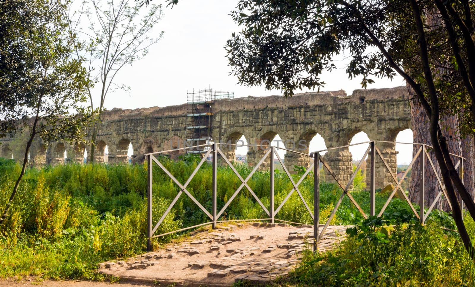Parco degli acquedotti along the Appian way in Rome