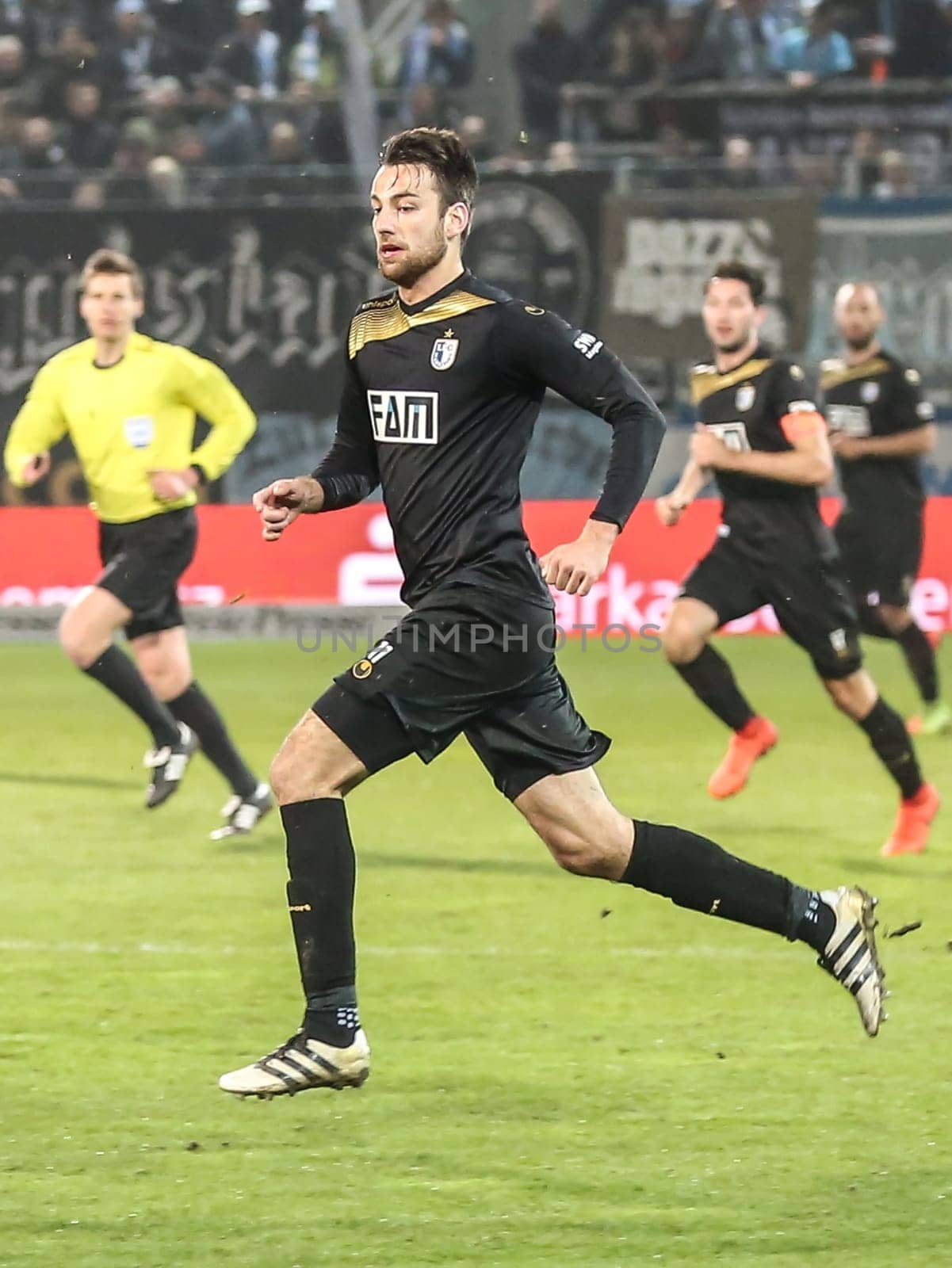 Striker Christian Beck (1.FC Magdeburg) at the 3rd league season 2016/2017 point game Chemnitzer FC against 1.